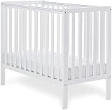 Obaby Bantam Space Saver Cot White Compact Baby Cot Adjustable Base view 3