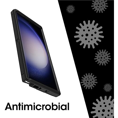 OtterBox Galaxy S23 Ultra (Only) - Defender Series Case - Black, Rugged & Durable - with Port Protection - Includes Holster Clip Kickstand - Microbial Defense Protection - Non-Retail Packaging
