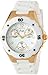 Invicta Women's 0718 Angel Collection Gold-Plated White Polyurethane Watch