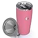 Coffee Gator Coffee Travel Mug - 20 OZ Stainless-Steel, Vacuum Insulated Tea and Coffee Tumbler for Women and Men with Leakproof Lid & Paperless Dripper, Pink