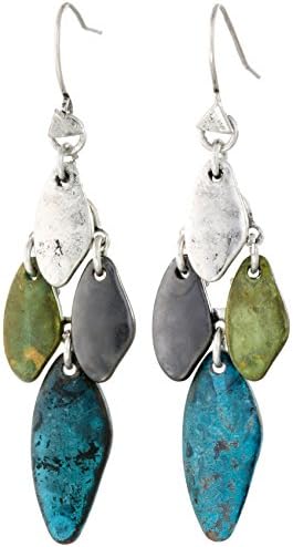 "Patina" Mixed Bead Chandelier Drop Earrings
