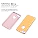 Case for Apple iPhone 7 Gold Lether Dual Layer Design for Girls&Body&Women&Men with Screen Protector Tempered Glass (White)