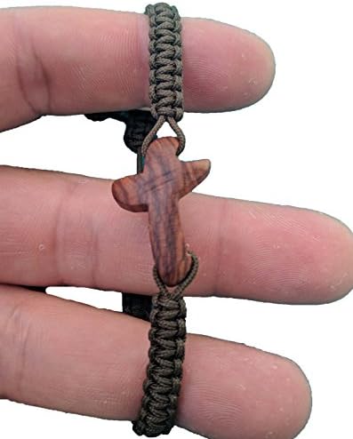 Christian Brown Thread Bracelet Olive Wood Cross Bracelet from Medjugorje + Holy Card