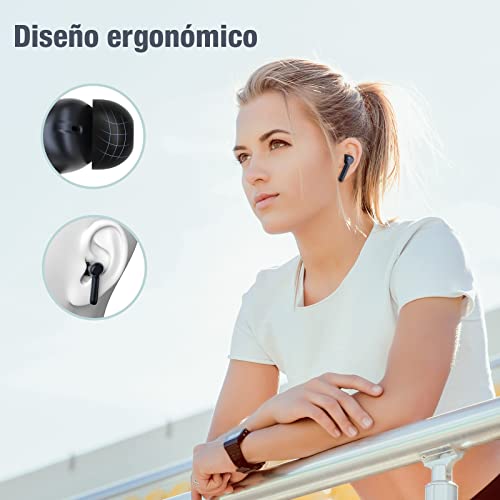 Auriculares Bluetooth Active Noise Cancelling, Auriculares inalámbricos con micrófono, Bluetooth 5.1 con reducción de Ruido ANC, IPX7, Toque Inteligente, 25 Horas de Funcionamiento