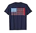 Mens American Flag Golf Clubs, Balls and Tees Sports Shirt Large Navy