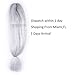 Aigemei Jumbo Braiding Hair African Collection Braids Crochet Bulk Braiding Hair Jumbo Braids Crochet Hair Extension(Sliver,48inch ,57g)