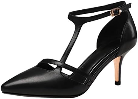 Calaier Womens Caseem Pointed-Toe 6CM Stiletto Buckle Pumps Shoes