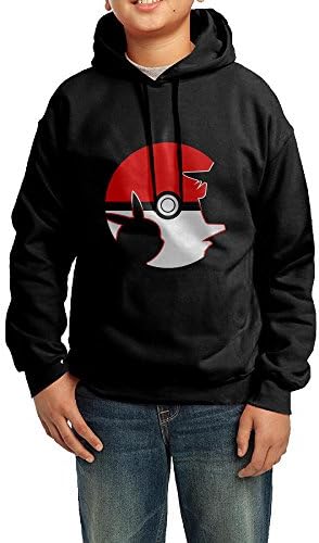 Soft Cotton Pokeball Pokemon Go Hooded Sweatshirts For Junior Cute