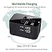 LKY DIGITAL Universal Travel Adapter USB C, International Power Adapter with 1 USB-C and 1 USB-A Ports, Type C Worldwide All in One Wall Charger for USA EU UK AUS (Black)
