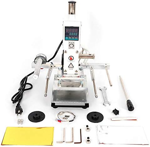 Hot Foil Stamping Machine,Automatic Hot Foil Stamping Machine Leather Craft Press Embossing for PVC Leather PU and Paper Stamping USA Stock