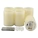 Set of 6 Real Wax Flameless LED Candles with 10-Key Remote Control and Timer Features LED Candle Size Diameter 3