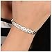Botrong Unique Design Fashion Jewelry Womens Charm Bangle Bracelet Gift (Silver)
