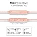 in-Ear Earbuds Rose Gold Headphones Earphones with Microphone and Volume Control Bass Stereo Headset Compatible with 3.5 mm Jack for Samsung iPhone Android