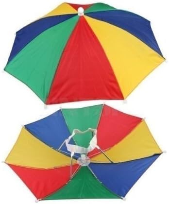 rainbow umbrella hat