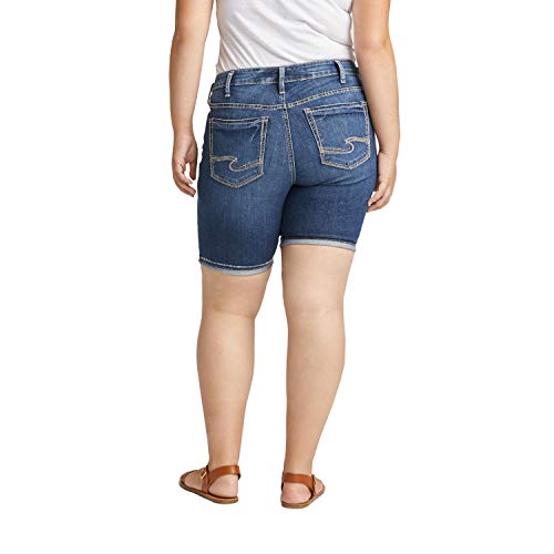 Silver Jeans womens Plus Size Suki Mid Rise Bermuda Shorts