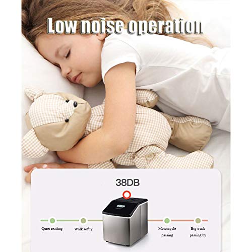 FRIDGE Eiswürfelmaschine Eiswürfelbereiter 30kg Eiswürfel 24h Eismaschine 12Minuten Produktionszeit Mit 2.5L Wassertank… – Bild 7