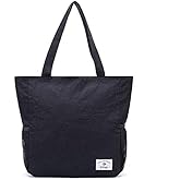 ETidy Large Capacity Foldable Tote Bag With Zipper Water-resistant SandproofWomen Beach Bag Handbag GymBag Travel ShoppingBag