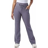 32 Degrees Wide Leg Pants Woman - Ribbed Semi-Flare Pant - Yoga Pants for Women (Gray, S), Small