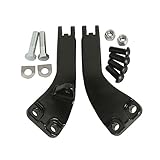 XFMT Black Passenger Foot Peg Support Kit For Harley Dyna Super Glide Street Bob 2006-2017