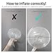 Lightsfever 6pc LED Light up Party Balloons with Batteries, Multicolored Lights with 20 inch Clear Bobo Balloons for Helium or Air (6 pack)