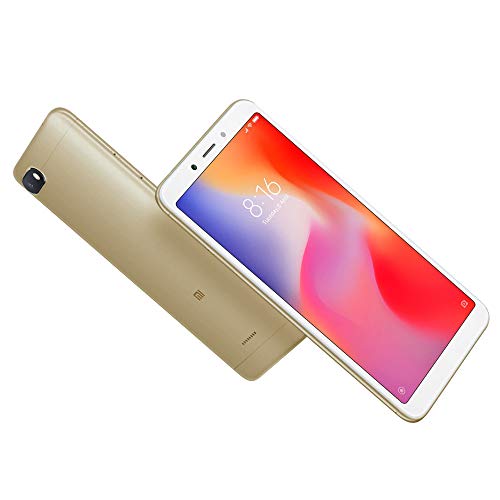 Xiaomi Redmi 6A Smartphones 5.45- Pantalla Full HD 2GB RAM + 32GB ROM Procesador Quad-Core de 12 NM, 5MP Delantero y 13MP camara Trasera, Doble Ranura para Tarjeta SIM + MicroSD (Dorado)