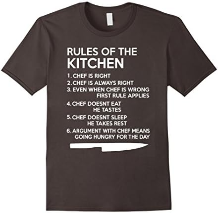 Men's Rules of the kitchen- chef shirt 2XL Asphalt