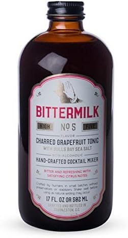 Bittermilk No.5 Charred Grapefruit Tonic Cocktail Mixer with Bulls Bay Sea Salt - 17 oz by Bittermilk