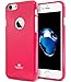 GOOSPERY Pearl Jelly for Apple iPhone 7 Case (2016) Slim Thin Rubber Case (Hot Pink) IP7-JEL-HPNK