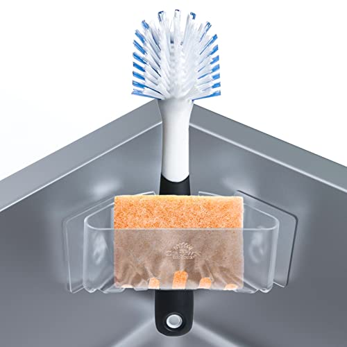 The Crown Choice Kitchen Sponge and Brush Holder Space Saving Corner