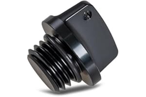 VUOZIP M20 x 2.5 Universal Motorcycle Engine Oil Filler Cap Screw Cover Plug Gray with O-ring Valve Oil Cap Transmission Tank Cover (Black)