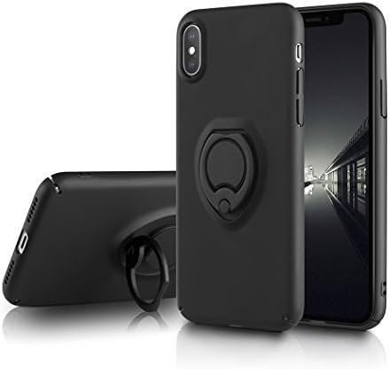 Cinati iPhone X Case, Ultra Thin &amp; Light Soft Slim Cover Case with 360° Swivel Ring Kickstand Shock Absorption Anti-Scratch Flexible Durable Protective case for Apple iPhone X