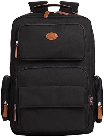 Laptop Outdoor Backpack, Travel Hiking Camping Rucksack Pack, Casual Large College School Daypack, Shoulder Book Bags Back Fits Under 15.6-Inch Notebook (Black)
