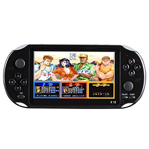 Basde Handheld Game Console Kids Adults, Mini Arcade Game Retro Machines for Kids with 3000 Classic Video Games Home Travel Portable Gaming System Childrens Tiny Toys Digital (Black)