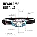 BLACKUBE Lightweight Headlamp Ultra Bright Portable LED Headlamp - Only 1.69Oz -7 Lighting Modes,IPX6 Waterproof,Best Headlight for Camping,Running,Hiking and Kids,1*AA Battery Included (Blue)
