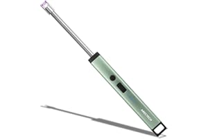 ARECTECH Lighter Candle Lighter Electric Lighter Rechargeable USB Arc Lighters for Candle Camping Cooking Fireworks Christmas Birthday Gifts with LED Light for Men Women Green