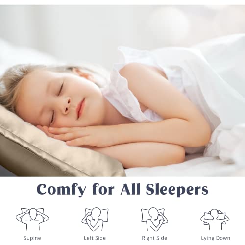puredown® Goose Feather Down Pillows with Satin Pillowcases, Standard