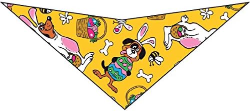 Easter Bunny Triangle Dog Bandana (Large Dog 29")