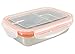 Mighty Hippo RECTANGLE Stainless Steel BENTO Lunch Container (Size: MEDIUM) - 2 Compartments (Removable Divider / Leak Proof / Dishwasher Safe / Reusable / Food Safe / Metal / BPA Free / Meal Prep)