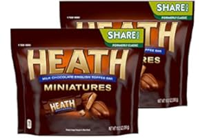 AONELAS HEATH Toffee Bar Miniatures Classic Bag, 10.2 Ounce - 2 Pack