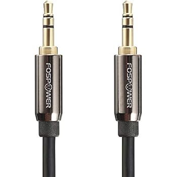 FosPower Audio Cable (1 FT), Stereo Audio 3.5mm Auxiliary Short Cord Male to Male Aux Cable for Car, Apple iPhone, iPod, iPad, Samsung Galaxy, HTC, LG, Google Pixel, Tablet & More