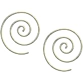 14-20GA Stainless Steel Small Spiral Coiled Hoop Earrings, Sold as a Pair