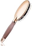 BIBTIM Boar Bristle Paddle Hair Brush for Men and Women, Designed for Wet, Dry, Thick, Thin, Curly and Straight Hair Detangling Brush(Golden)