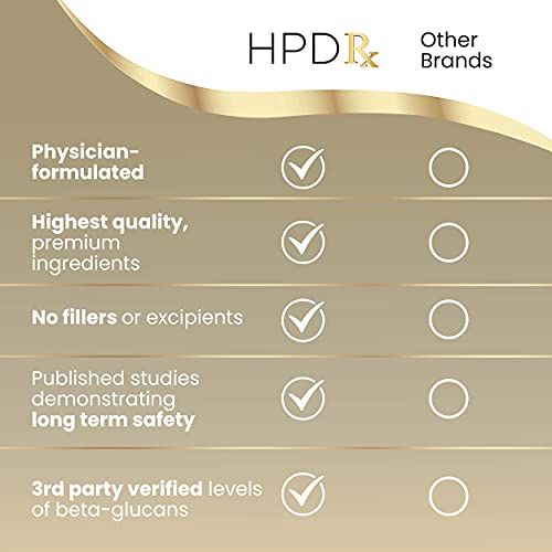 HPD Rx Premium AHCC & Shiitake Mushroom 1100 mg per Serving Supplement, Natural Immunity Booster, Maintains Natural Killer Cell Activity | AHCC is Proven in 30+ Studies | 180-Day Supply, 6-Pack