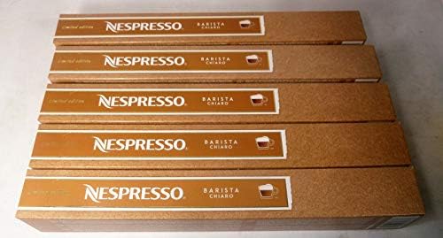 NESPRESSO (for Collectors - After Best Before Date) Barista CHIARO 5 Sleeve (50 Capsules) Limited Edition Coffee