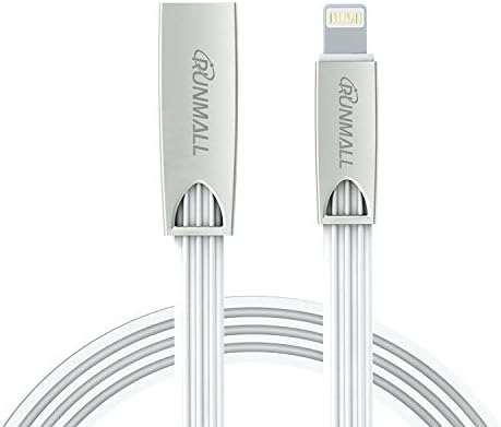 iPhone Lightning Cable(3.3FT)Zinc Alloy 8pin Fast Charge Connector to Data Syncing Cord ,Compatible iPhone X/8/8 Plus/7/7 Plus/6/6 Plus/5/5S/5C/ iPad and More(White)