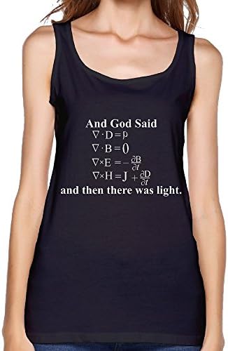 God Said Maxwell Equations And Then There Was Light 100% Cotton Woman Graphic Tank Top