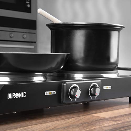 Duronic Hot Plate HP2BK TableTop Cooking 2500W Black Steel