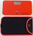 NewlineNY Red-Orange Mini Bathroom Scale + Travel Slip Case SBB0720M-NYRO + NY-MSS101-BRO