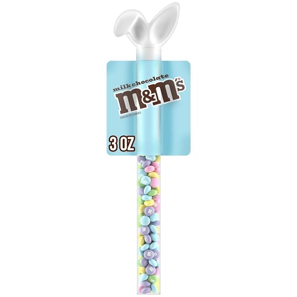 M&M’S MILK CHOCOLATE EASTER CANDY BUNNY CANE, 3-OUNCE