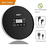 HOTT CD-711 Black Rechargeable Portable Cd Player